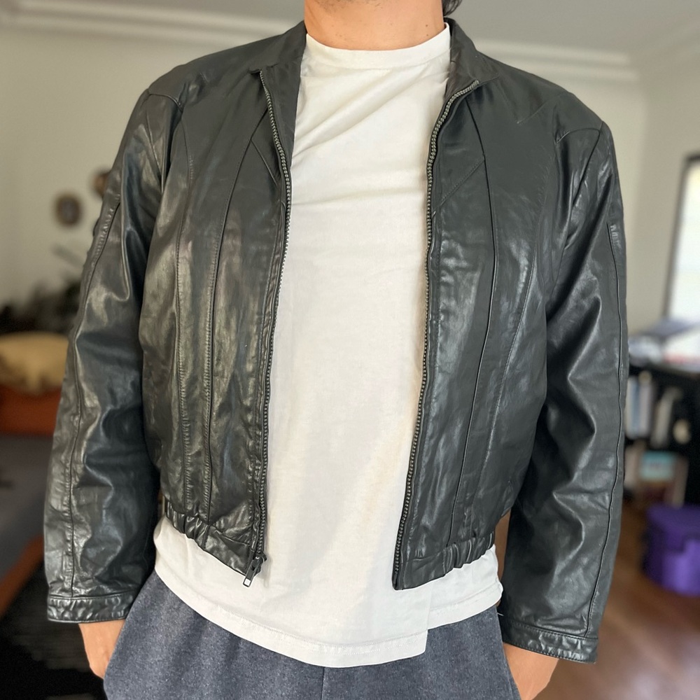 Men's Black Leather Jacket